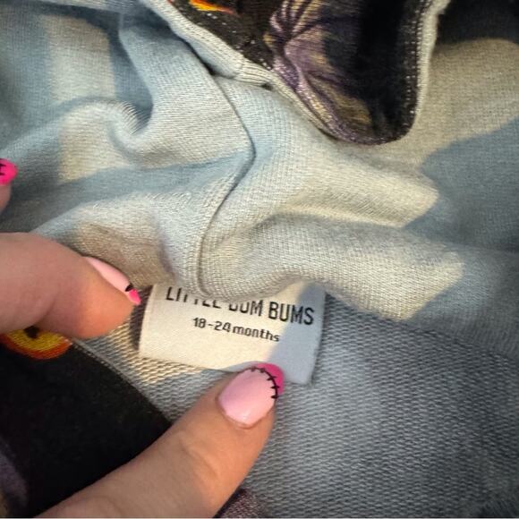 Little Bum Bums Pumpkin Pattern Halloween Hoodie - Picture 2 of 4